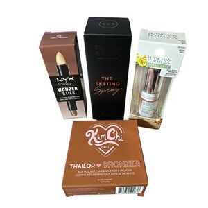Mixed Lot of Face Beauty Items x 4 - Contour, Highlight, Bronzer, Setting Spray‎